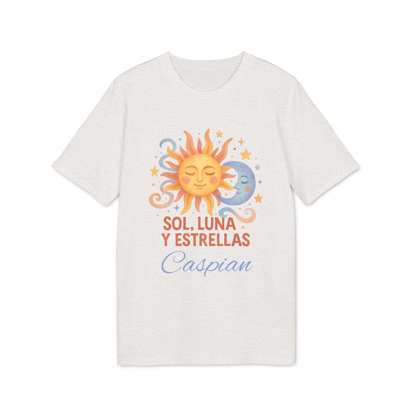 Sol Luna y Estrellas Camiseta Organica Personalizada 100% Algodon Waldorf