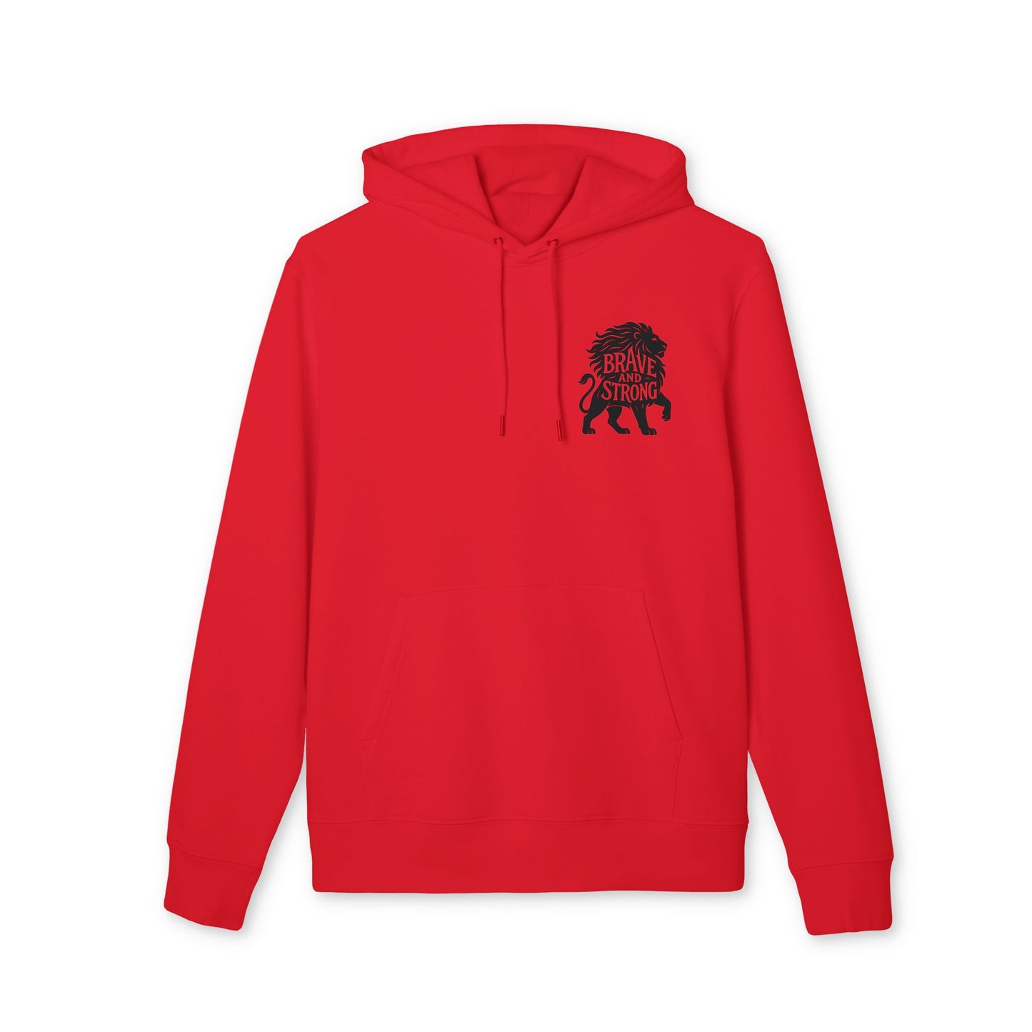 Brave and Strong Hoodie Lion 100% Organic Cotton