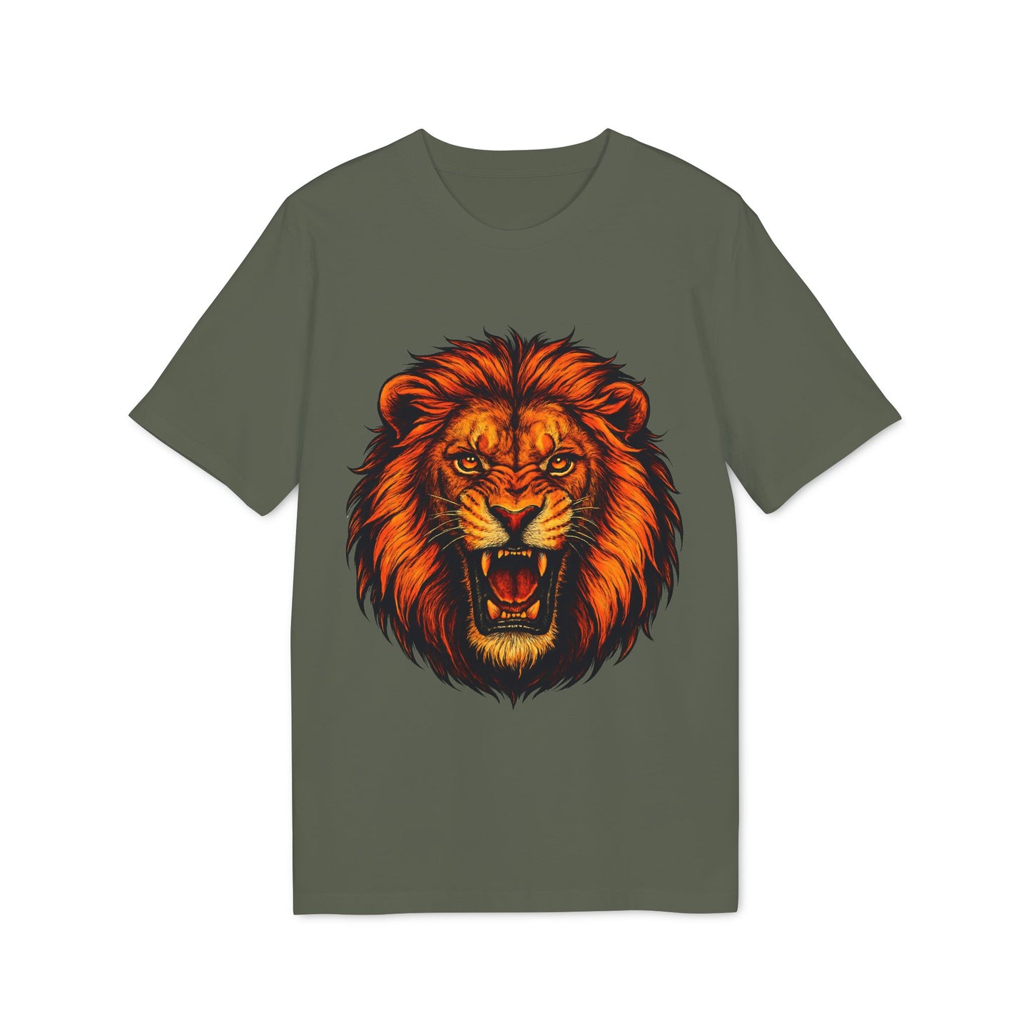Lion Attack Organic Cotton T-Shirt Marcial Arts