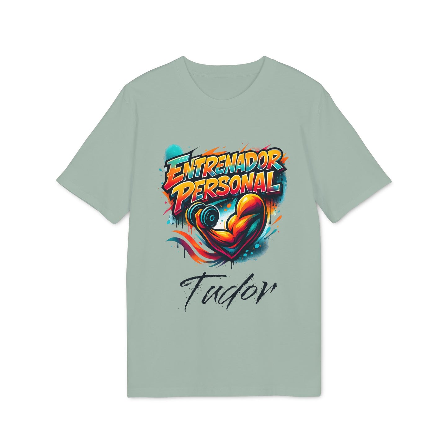 Personal Trainer Organic Cotton T-Shirt Personalized Spanish