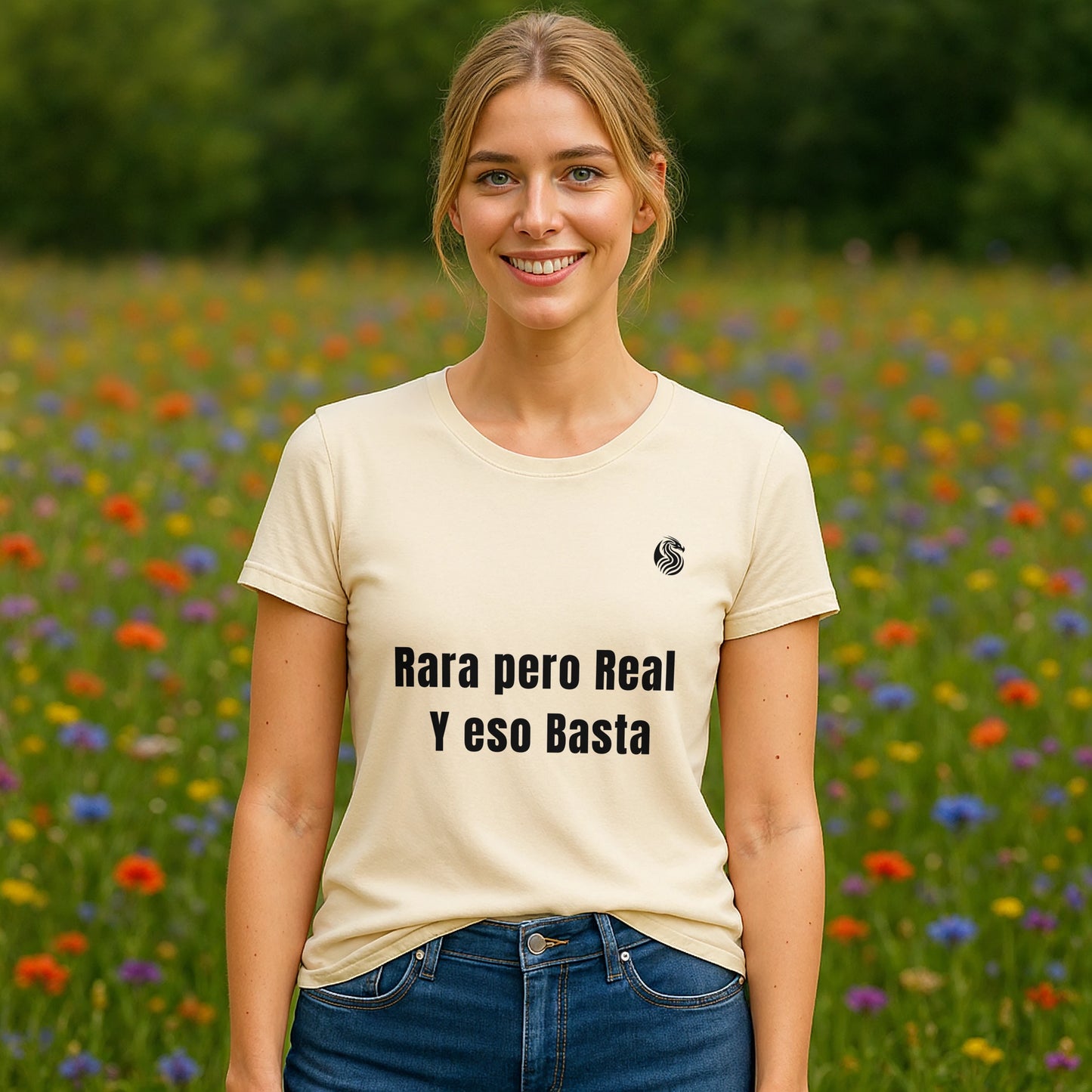 Rara pero real Y eso basta 100% Algodón Orgánico Camiseta Drix