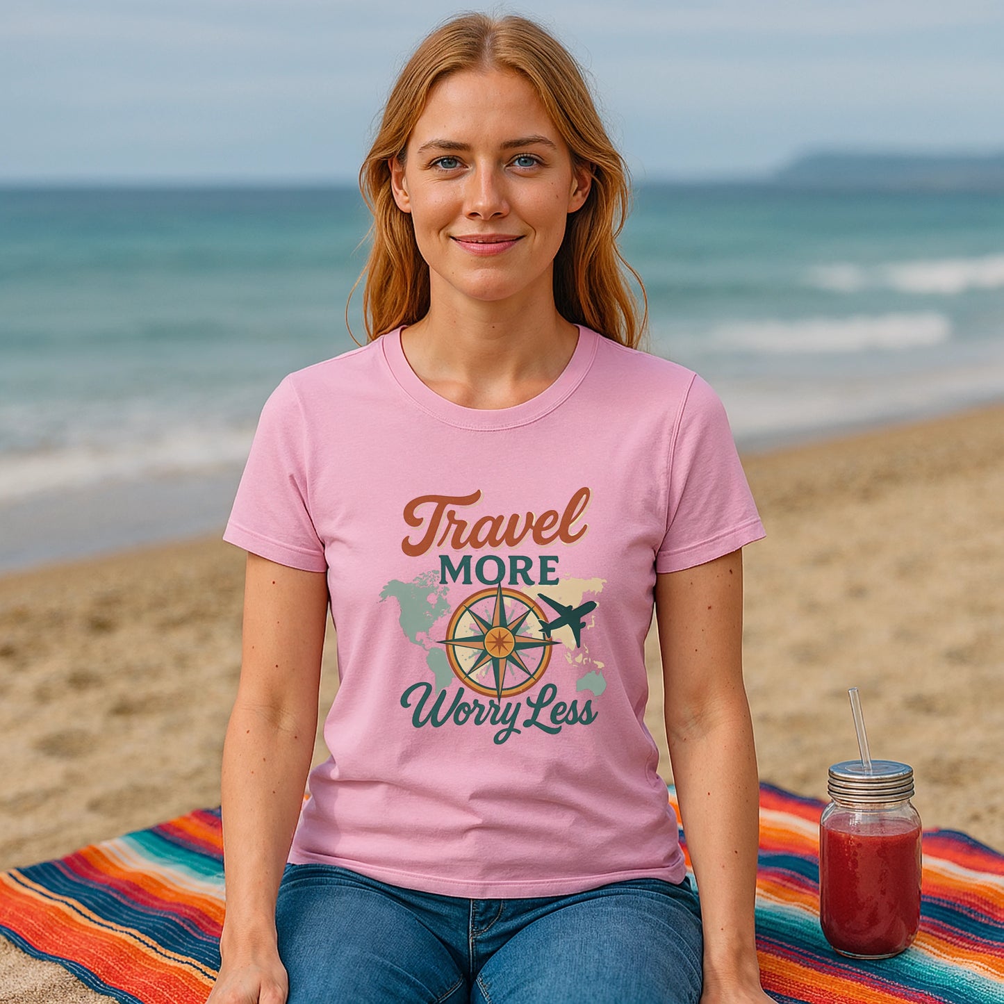 Travel More Worry Less Organic Cotton T-Shirt