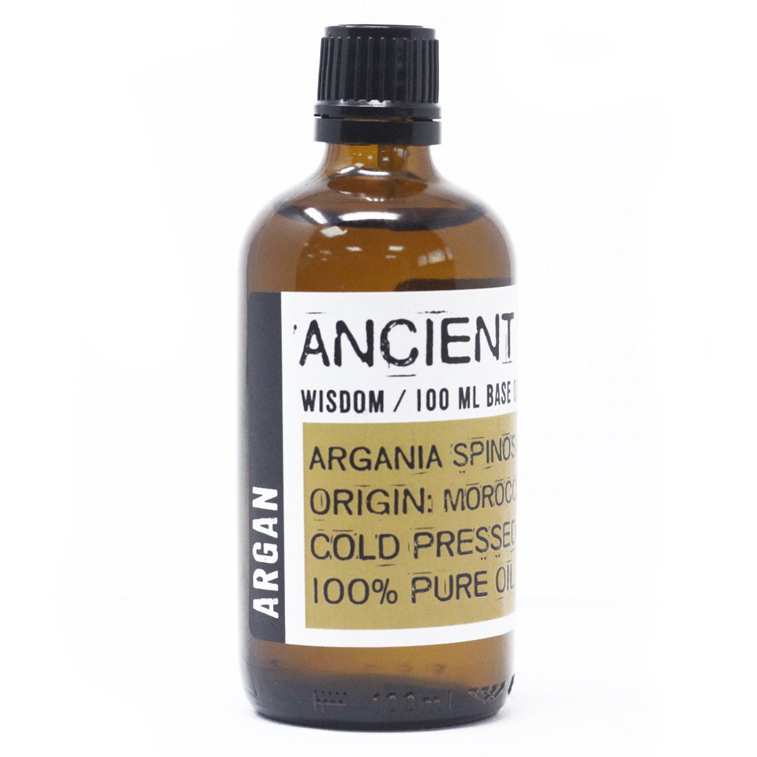 Cold Pressed Argan Oil – 100ML en frasco ámbar de vidrio con tapa negra, aceite de argán de Marruecos, 100% puro, prensado en frío