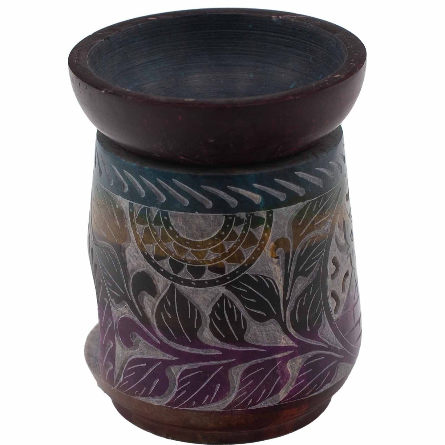 Alt Tag: Elegant Soapstone Elephant Oil Burner – 13x10 CM, quemador de aceite de piedra jabón con cuenco superior y diseño tallado