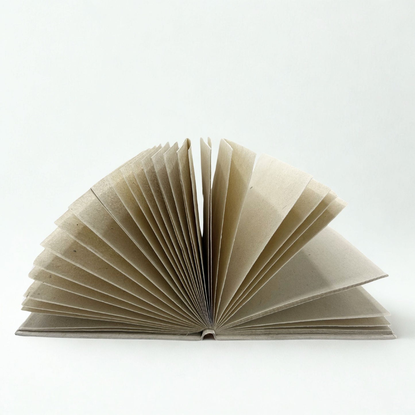 Alt Tag: Lokta Bodhi Leaf Notebook – Large 15x12 CM, 45 Pages open view showing natural handmade Lokta paper pages