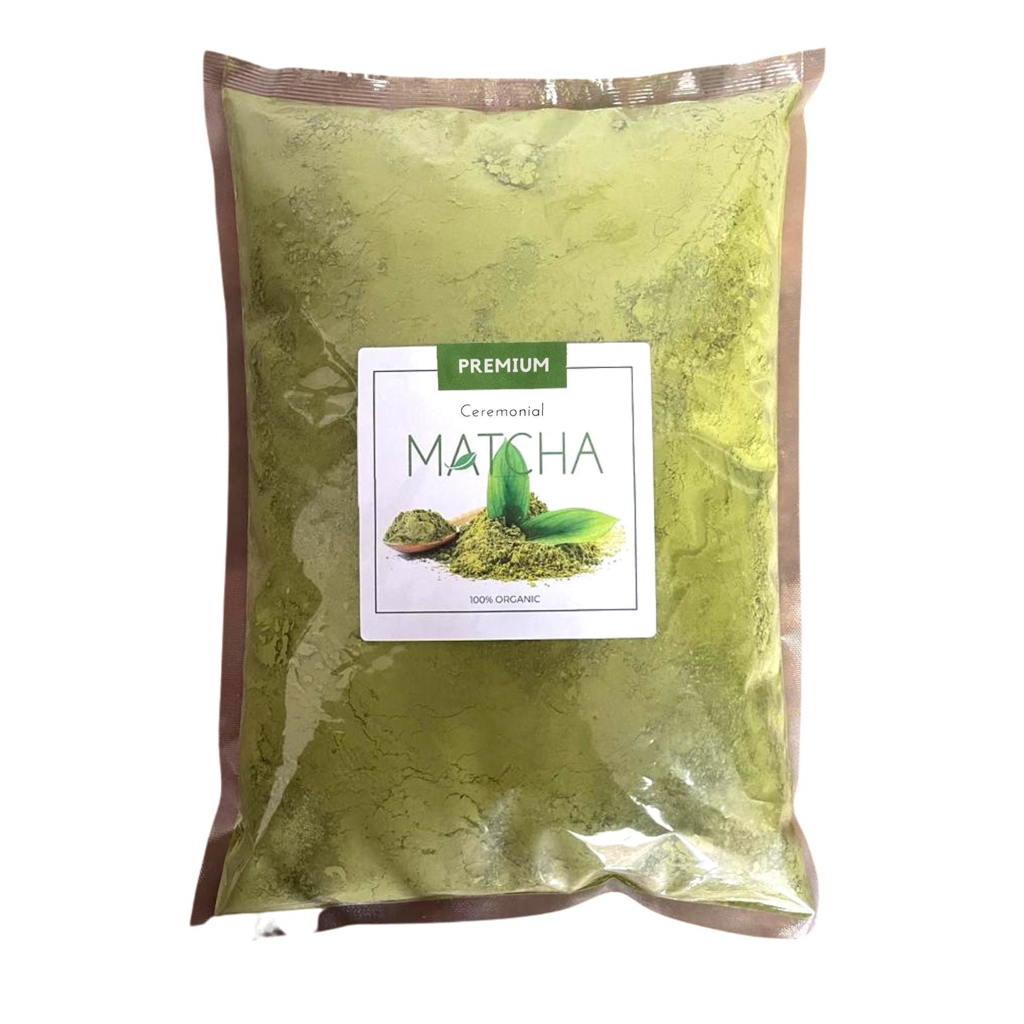 Alt Tag: Ekologiskt ceremoniellt matcha-te – 1:a klass – 1000 g premium ceremoniell matcha-pulverpåse, livfullt grön, 100 % ekologisk