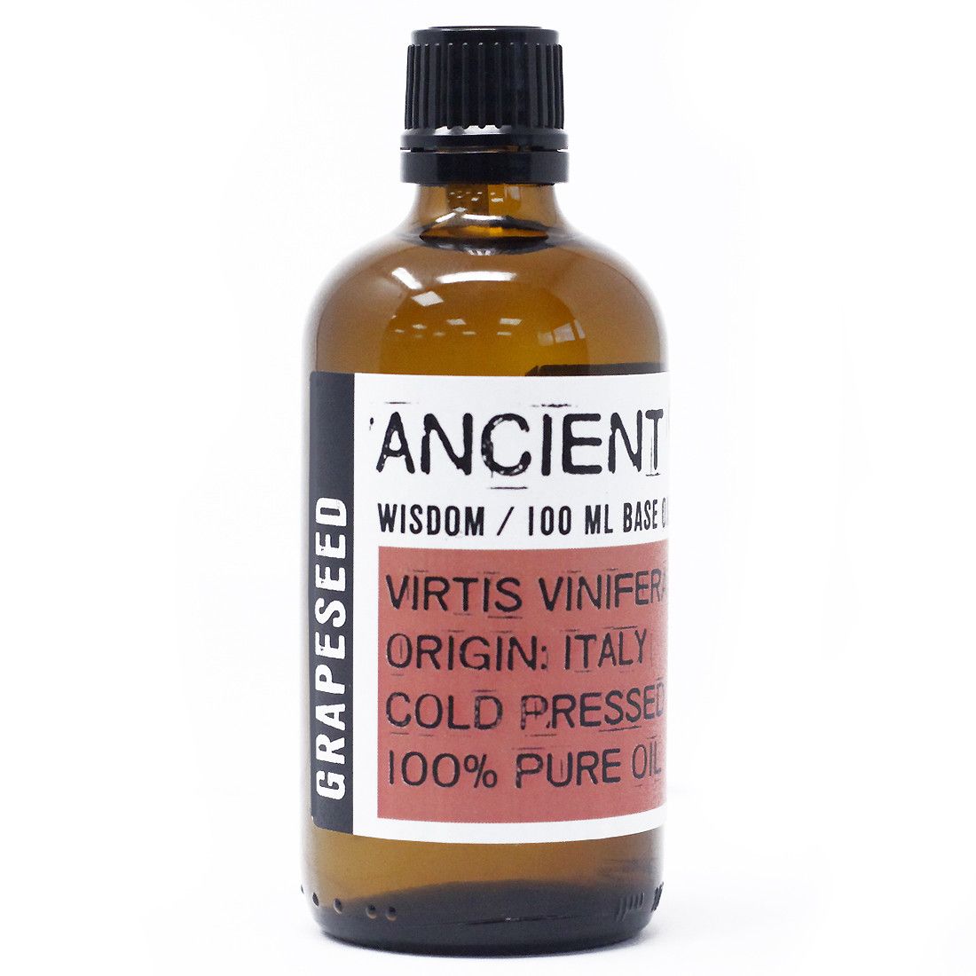 Alt Tag: Vitis Vinifera Grapeseed Oil – 100ML botella de aceite de semilla de uva prensado en frío 100 ml, origen Italia