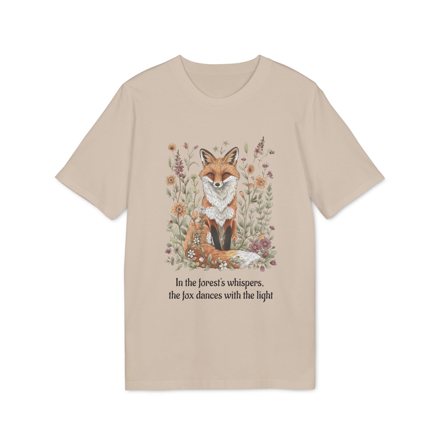 Fox Spirit Whisper 100% Organic Cotton T-Shirt for Nature Lovers and Free Souls