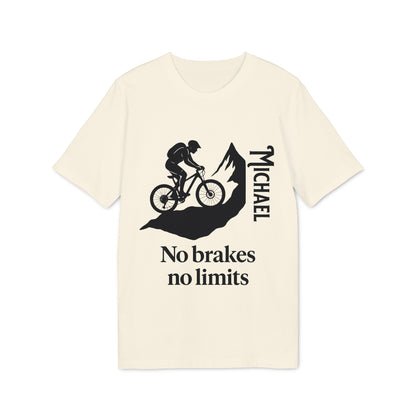 Mountain Bike T-shirt Personalized 100% Organic Cotton No Brakes No Limit