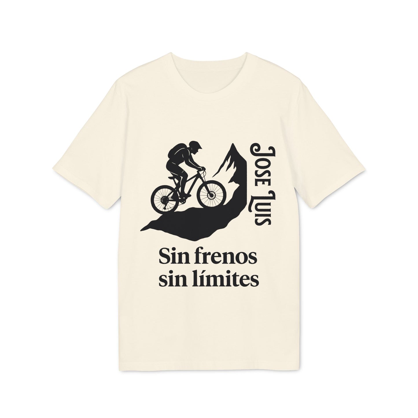 Camiseta Personalizada de Mountain Bike 100% Algodón Orgánico Sin Frenos Sin Límites