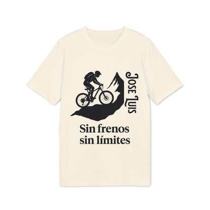 Camiseta Personalizada de Mountain Bike 100% Algodón Orgánico Sin Frenos Sin Límites