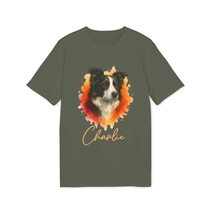 Border Collie T-shirt Organic Cotton 100% Personalized Dog Tee