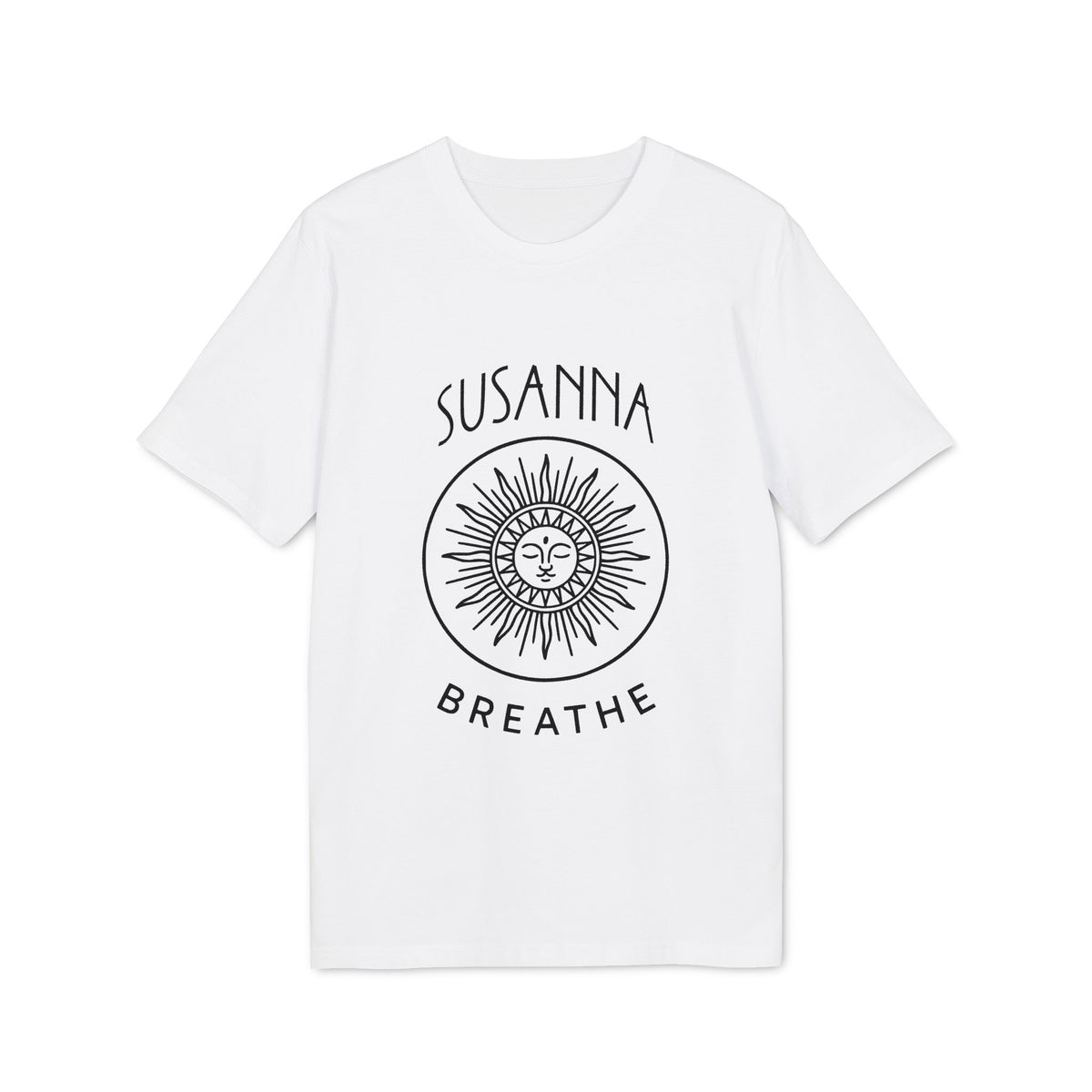 Yoga Breathe Organic Cotton T-Shirt Femenine Elegant Personalized