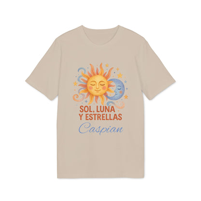 Sol Luna y Estrellas Camiseta Organica Personalizada 100% Algodon Waldorf