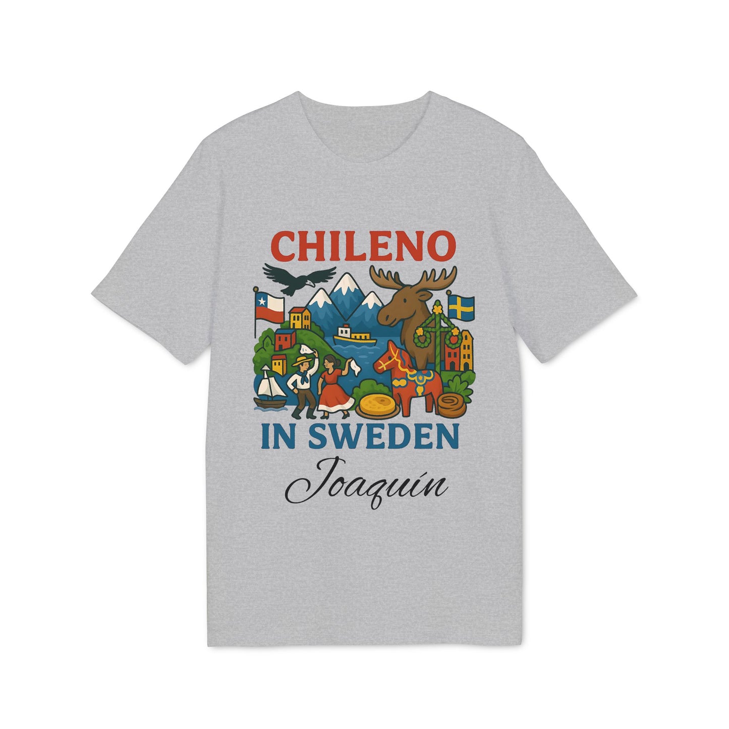 Chileno in Sweden 100% Organic Cotton T-Shirt Personalized with Name