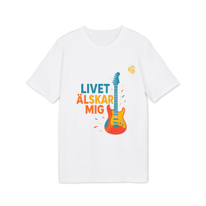 Livet Älskar Mig Organic T-shirt Electric Guitarr Drix 100% Cotton