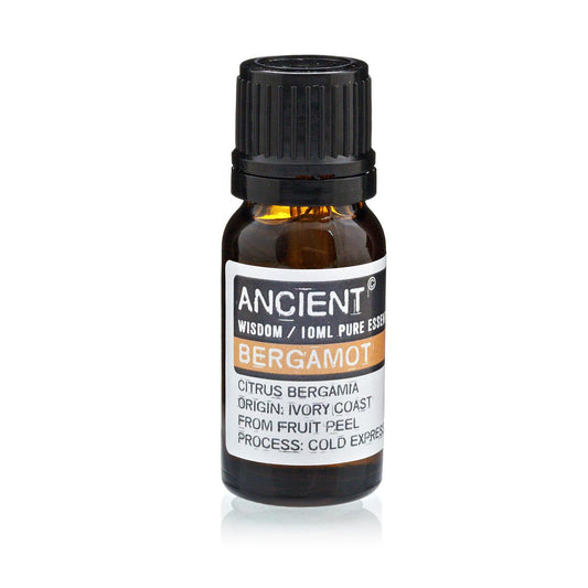 10 ML Bergamot (FCF) Essential Oil bottle, pure bergamot essential oil, FCF furanocoumarin-free, citrus aroma, 10 ml amber glass