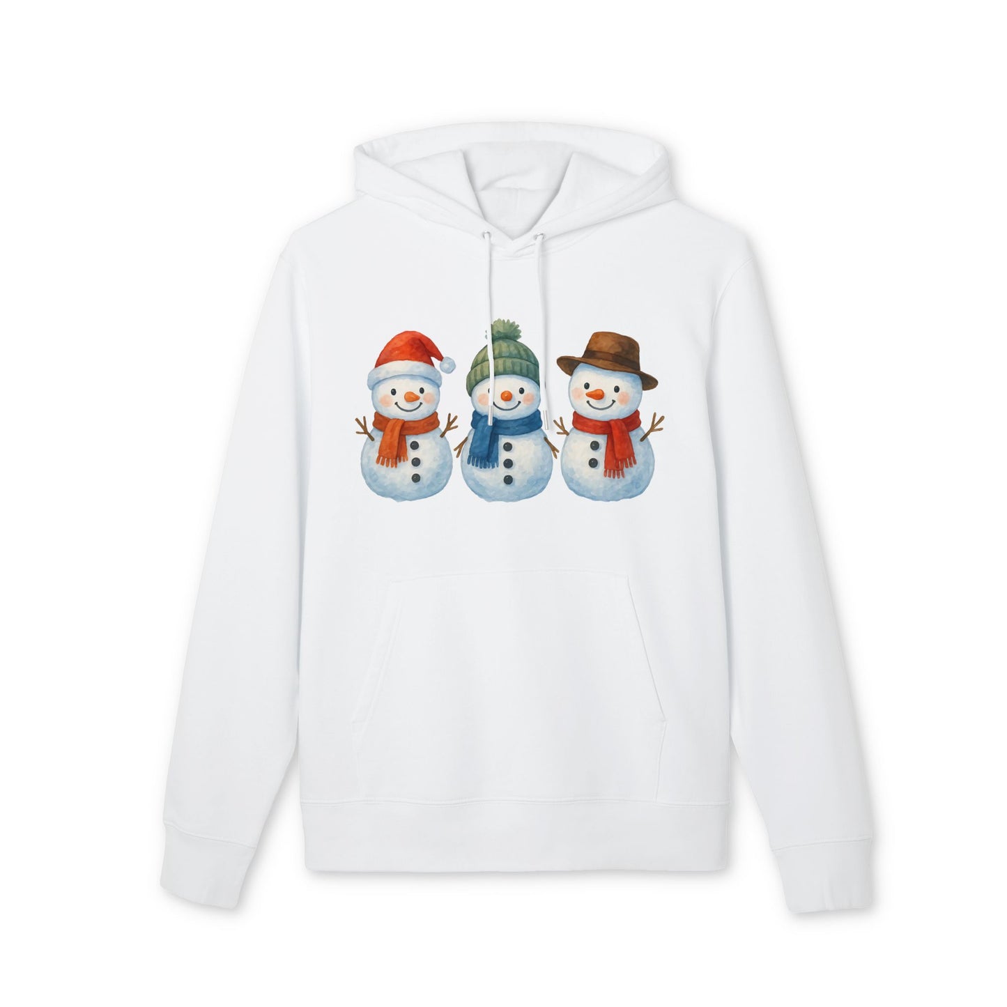 Three Little Swowmen Hoodie 100% Organic Cotton Christmas
