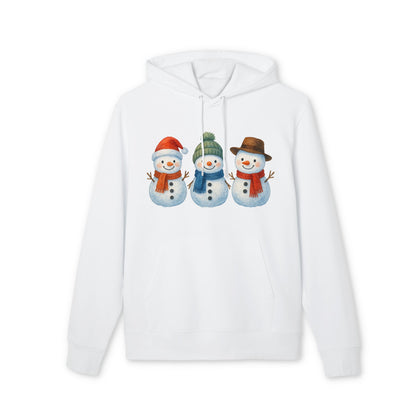 Three Little Swowmen Hoodie 100% Organic Cotton Christmas