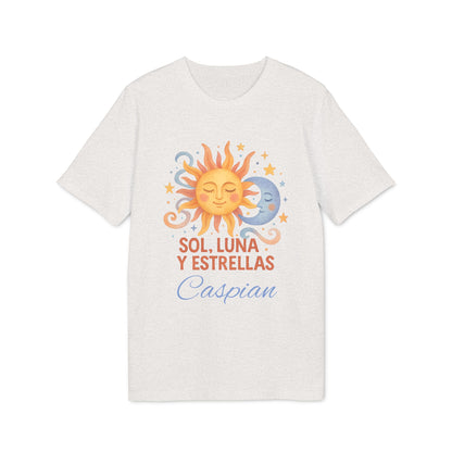 Sol Luna y Estrellas Camiseta Organica Personalizada 100% Algodon Waldorf