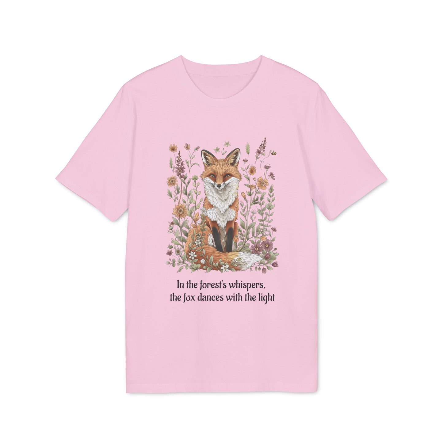 Fox Spirit Whisper 100% Organic Cotton T-Shirt for Nature Lovers and Free Souls