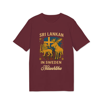 Sri Lankan in Sweden Organic T-shirt 100% Cotton Personalized