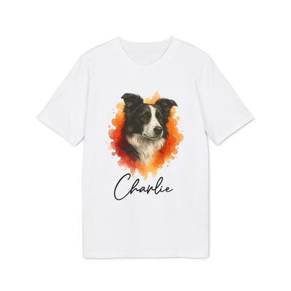 Border Collie T-shirt Organic Cotton 100% Personalized Dog Tee