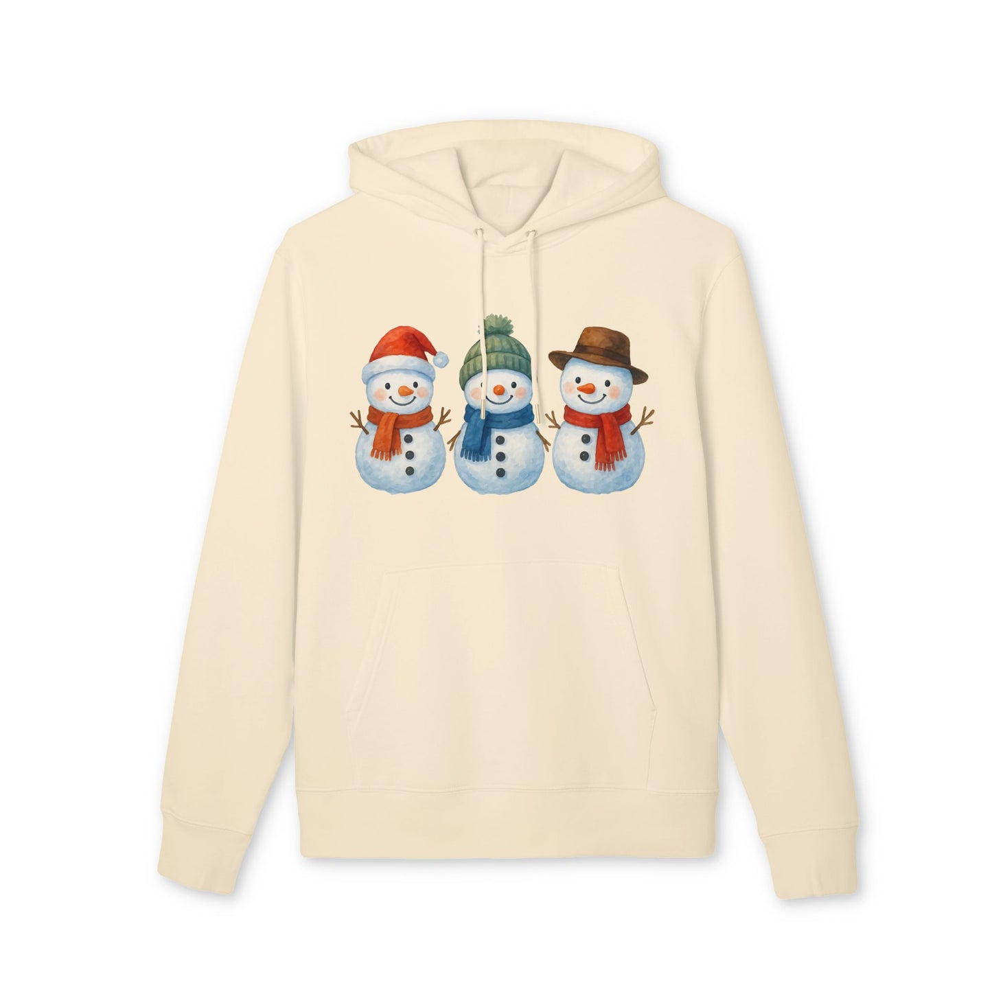 Three Little Swowmen Hoodie 100% Organic Cotton Christmas