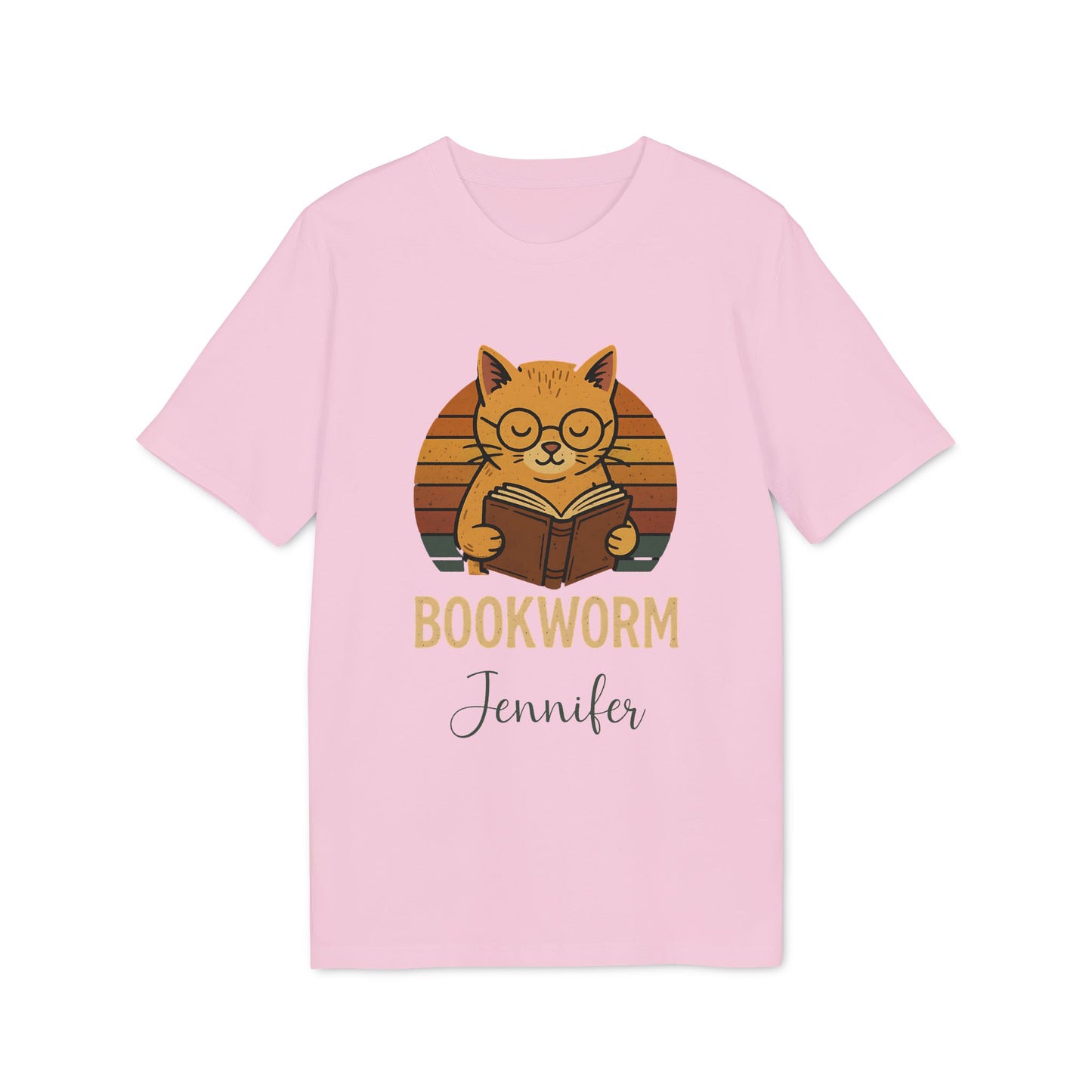 Bookworm Organic Cotton T-Shirt Femenine Personalized