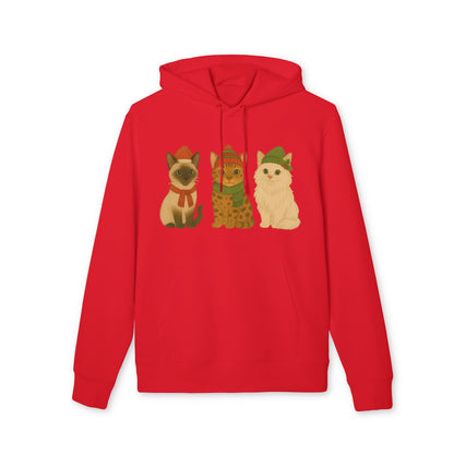 Three Little Cats Hoodie 100% Organic Cotton Christmas