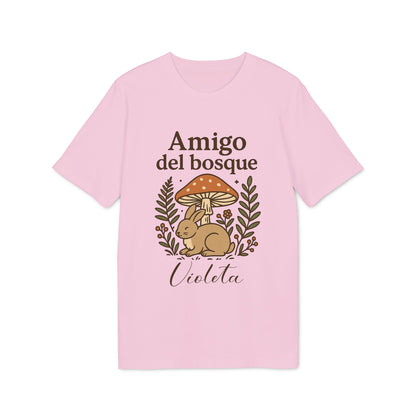 Amigo del Bosque Personalizado con Nombre 100% Algodon Organico Camiseta