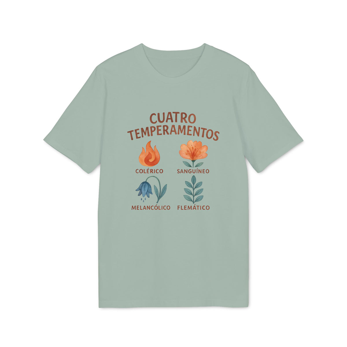Cuatro Temperamentos Camiseta Waldorf 100% Algodon Organico