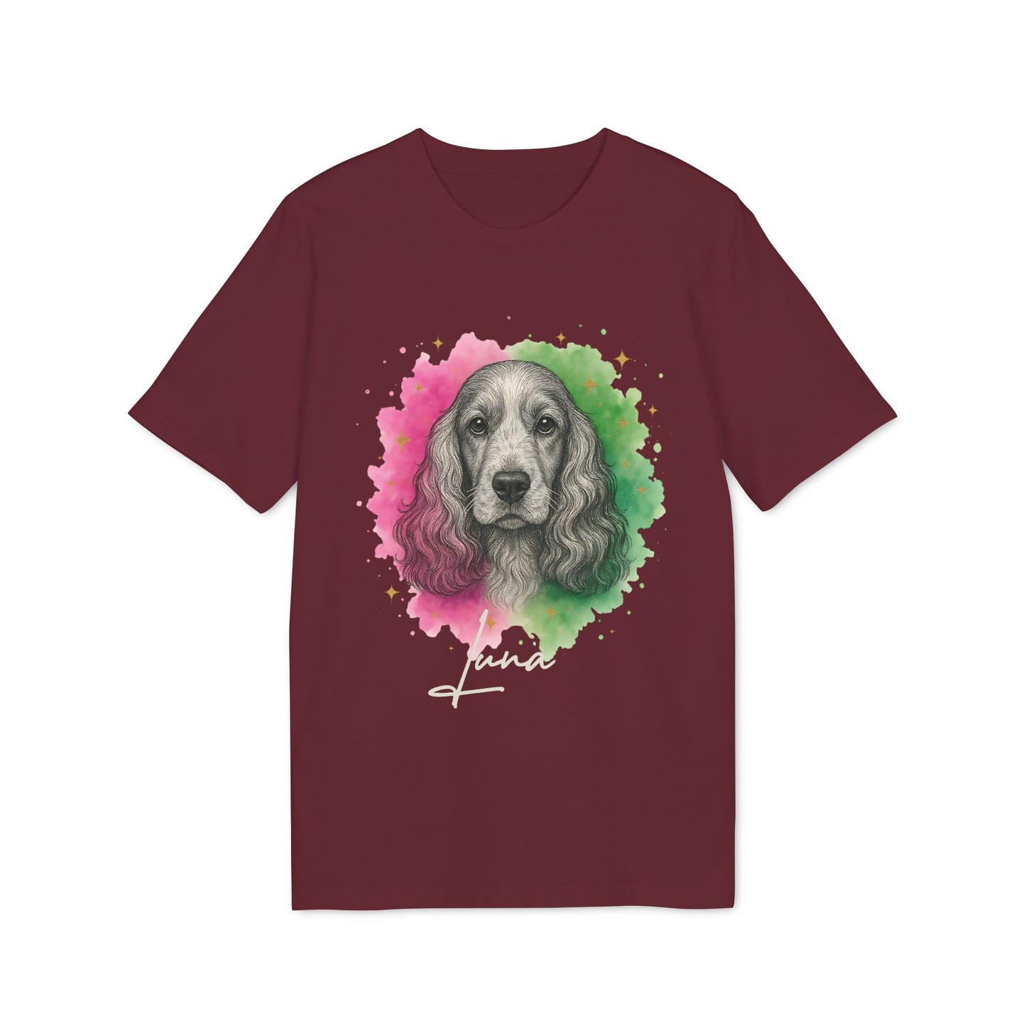 English Cocker Spaniel 100% Organic Cotton T-Shirt Personalized Dog Tee