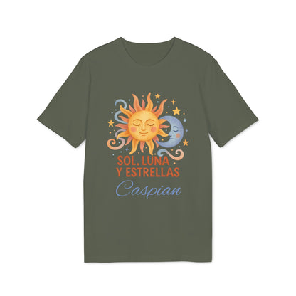 Sol Luna y Estrellas Camiseta Organica Personalizada 100% Algodon Waldorf