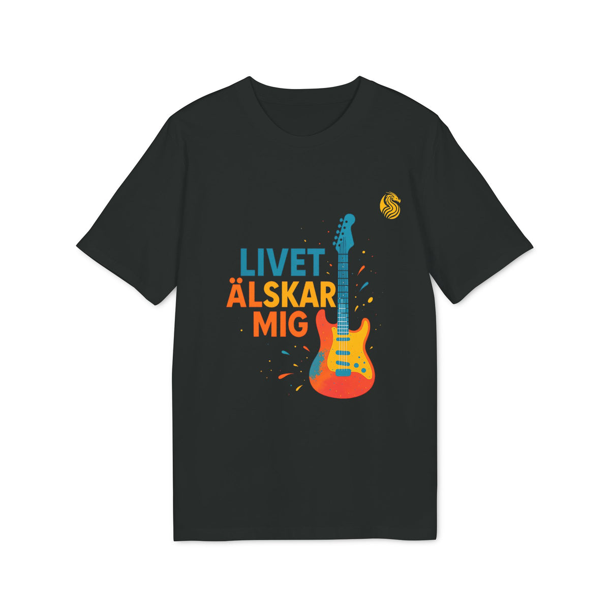 Livet Älskar Mig Organic T-shirt Electric Guitarr Drix 100% Cotton