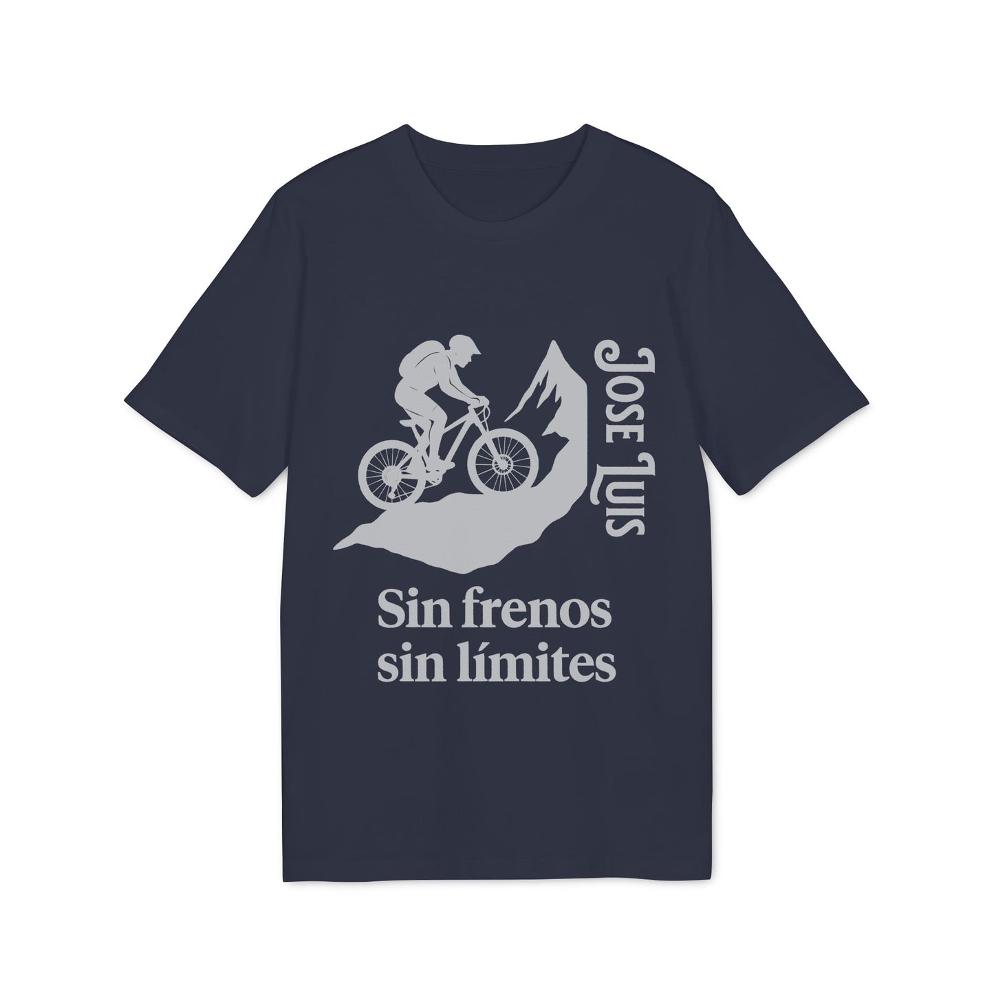 Camiseta Personalizada de Mountain Bike 100% Algodón Orgánico Sin Frenos Sin Límites