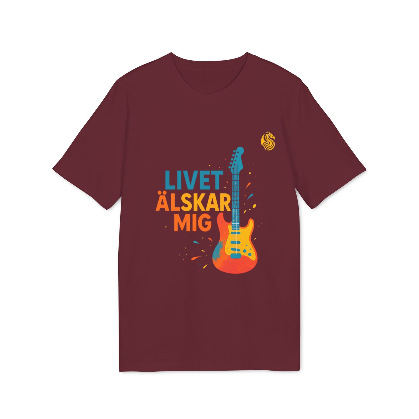 Livet Älskar Mig Organic T-shirt Electric Guitarr Drix 100% Cotton