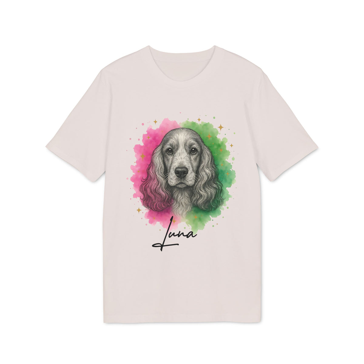 English Cocker Spaniel 100% Organic Cotton T-Shirt Personalized Dog Tee