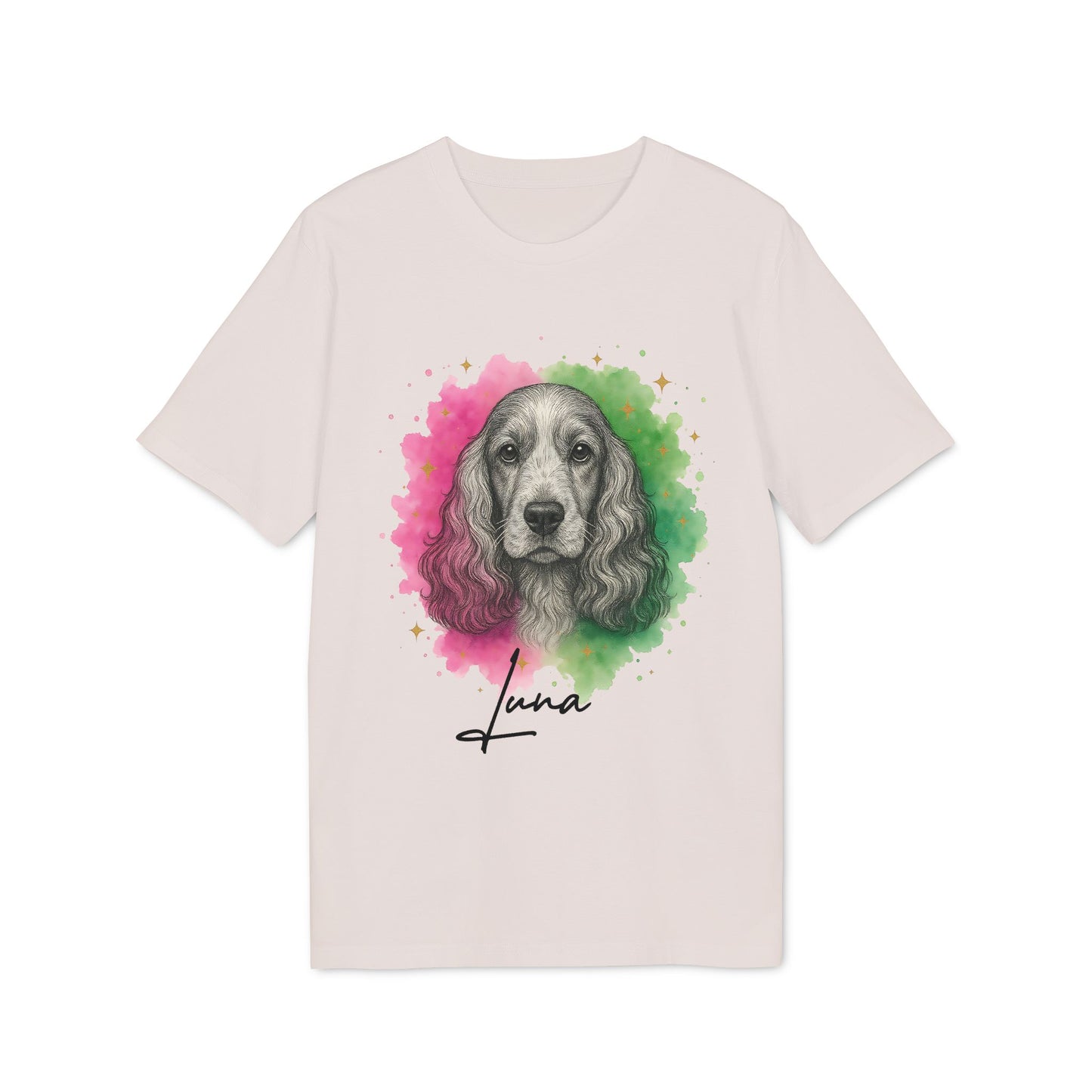 English Cocker Spaniel 100% Organic Cotton T-Shirt Personalized Dog Tee