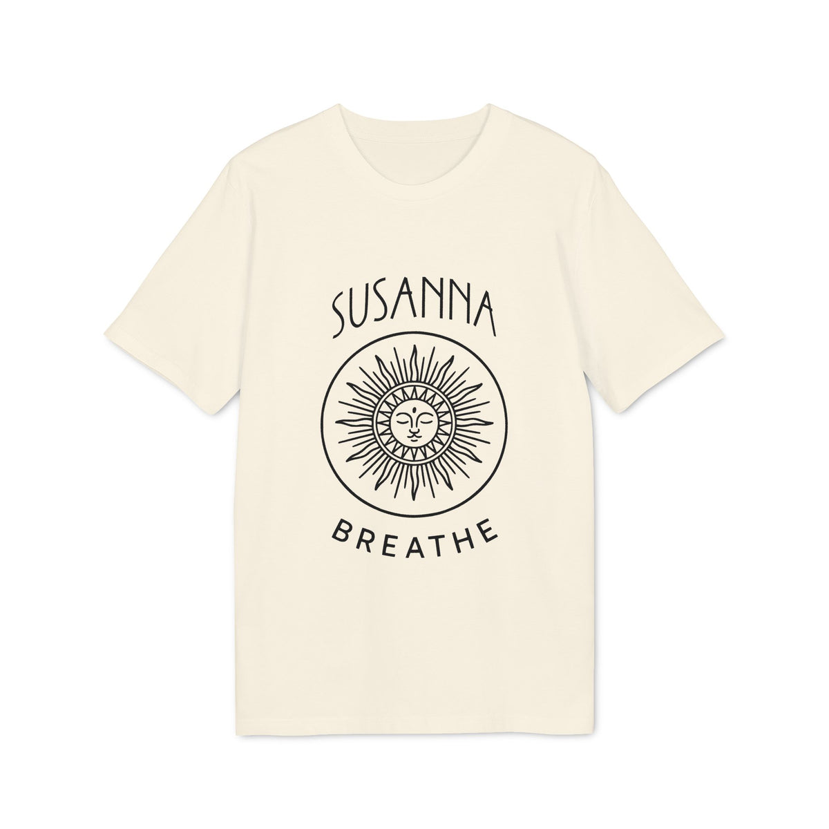 Yoga Breathe Organic Cotton T-Shirt Femenine Elegant Personalized