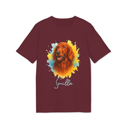 Irish Setter 100% Organic Cotton T-Shirt Personalized Dog Tee
