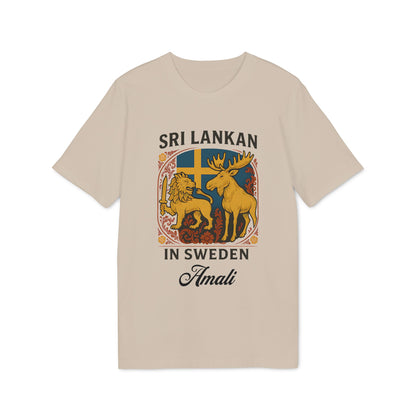 Sri Lankan in Sweden Organic T-shirt 100% Cotton Personalized