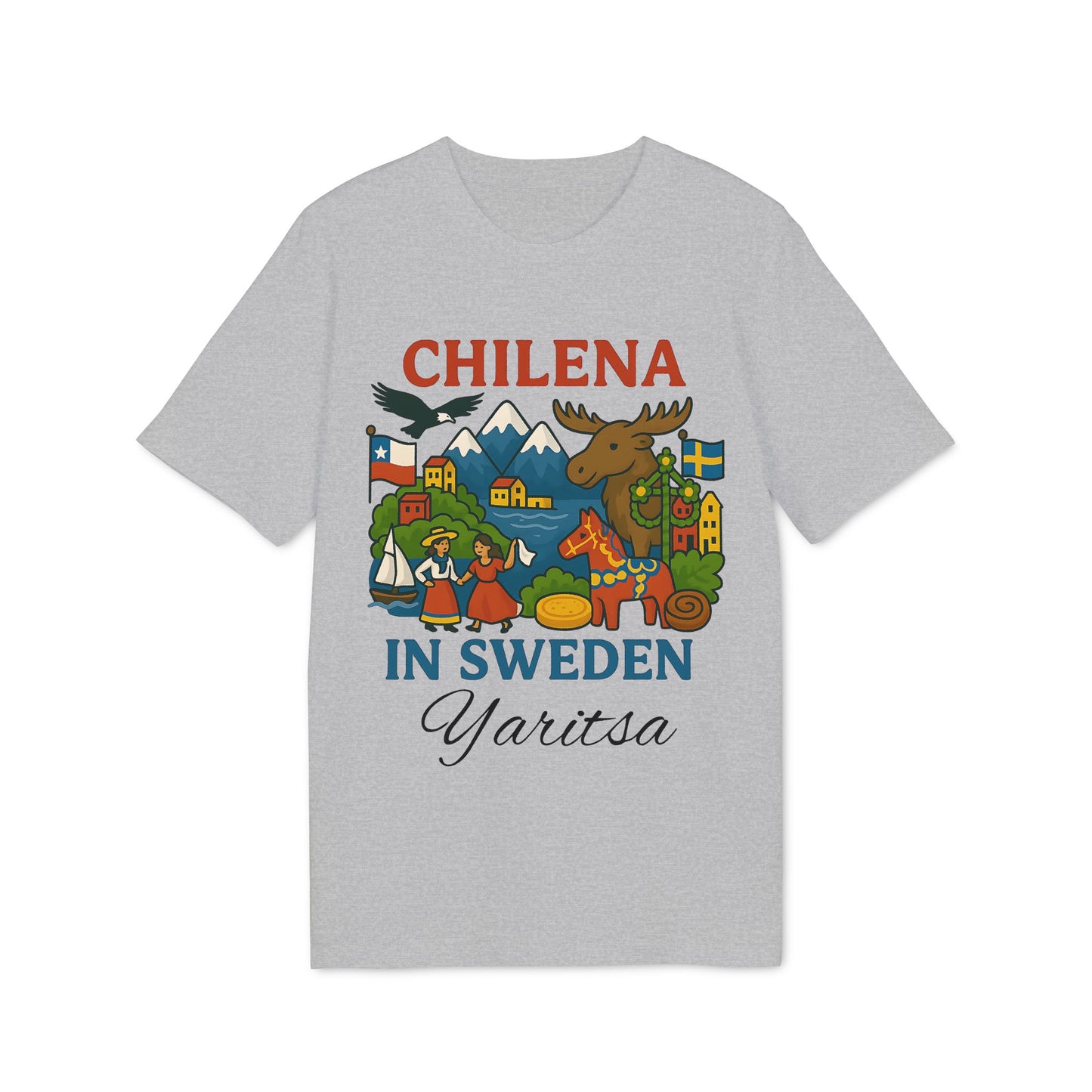 Chilena in Sweden 100% Organic Cotton T-Shirt Personalized with Name