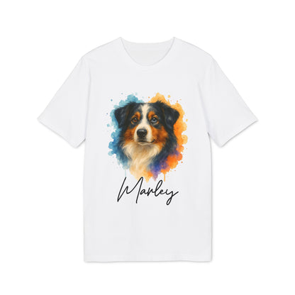 Australian Shepherd 100% Organic Cotton T-Shirt Personalized Dog Tee