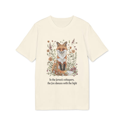 Fox Spirit Whisper 100% Organic Cotton T-Shirt for Nature Lovers and Free Souls