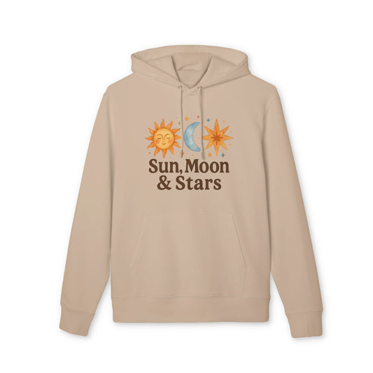 Sun Moon and Stars Hoodie Organic 100% Cotton Waldorf