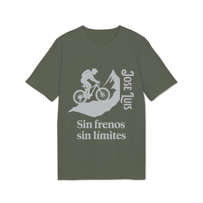 Camiseta Personalizada de Mountain Bike 100% Algodón Orgánico Sin Frenos Sin Límites