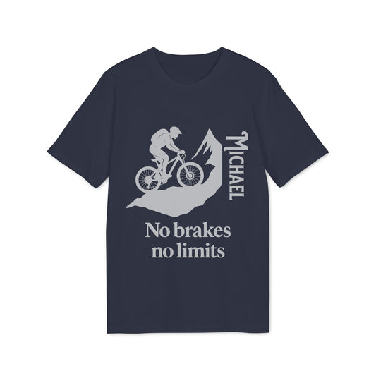 Mountain Bike T-shirt Personalized 100% Organic Cotton No Brakes No Limit