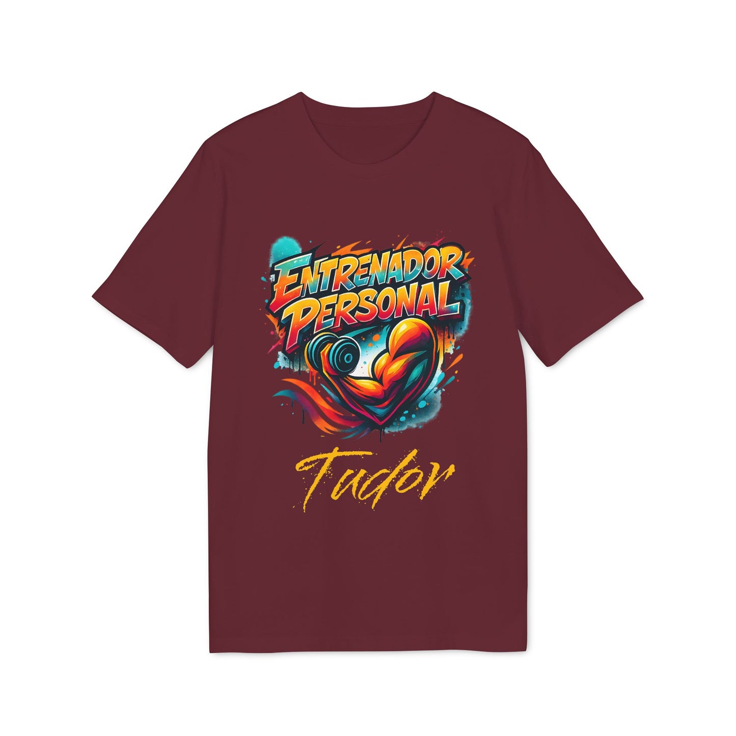 Personal Trainer Organic Cotton T-Shirt Personalized Spanish