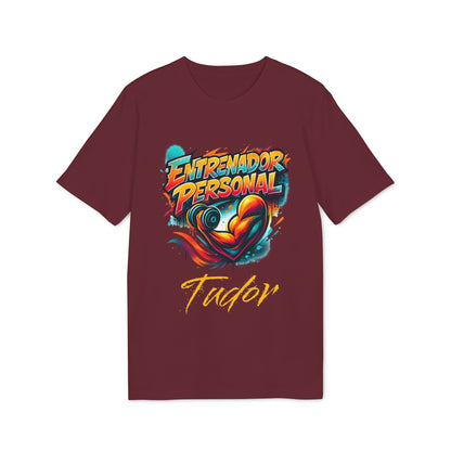 Personal Trainer Organic Cotton T-Shirt Personalized Spanish